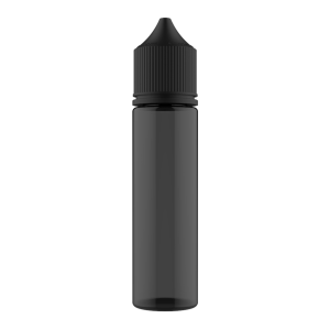 60ML CHUBBY GORILLA TALL V3 TRANSPARENT BLACK BOTTLE BLACK CAP