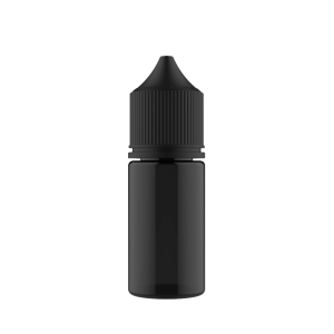 30ML TORPEDO TRANSPARENT BLACK BOTTLE BLACK CAP